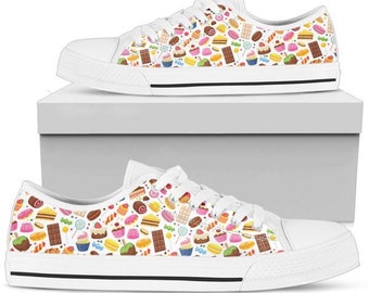 Sweet Candy, Women's Sneakers Athletic Customized Converse Sporty, Summer Shoes Gifts  Sports Art Fashion Casual Womens Tie