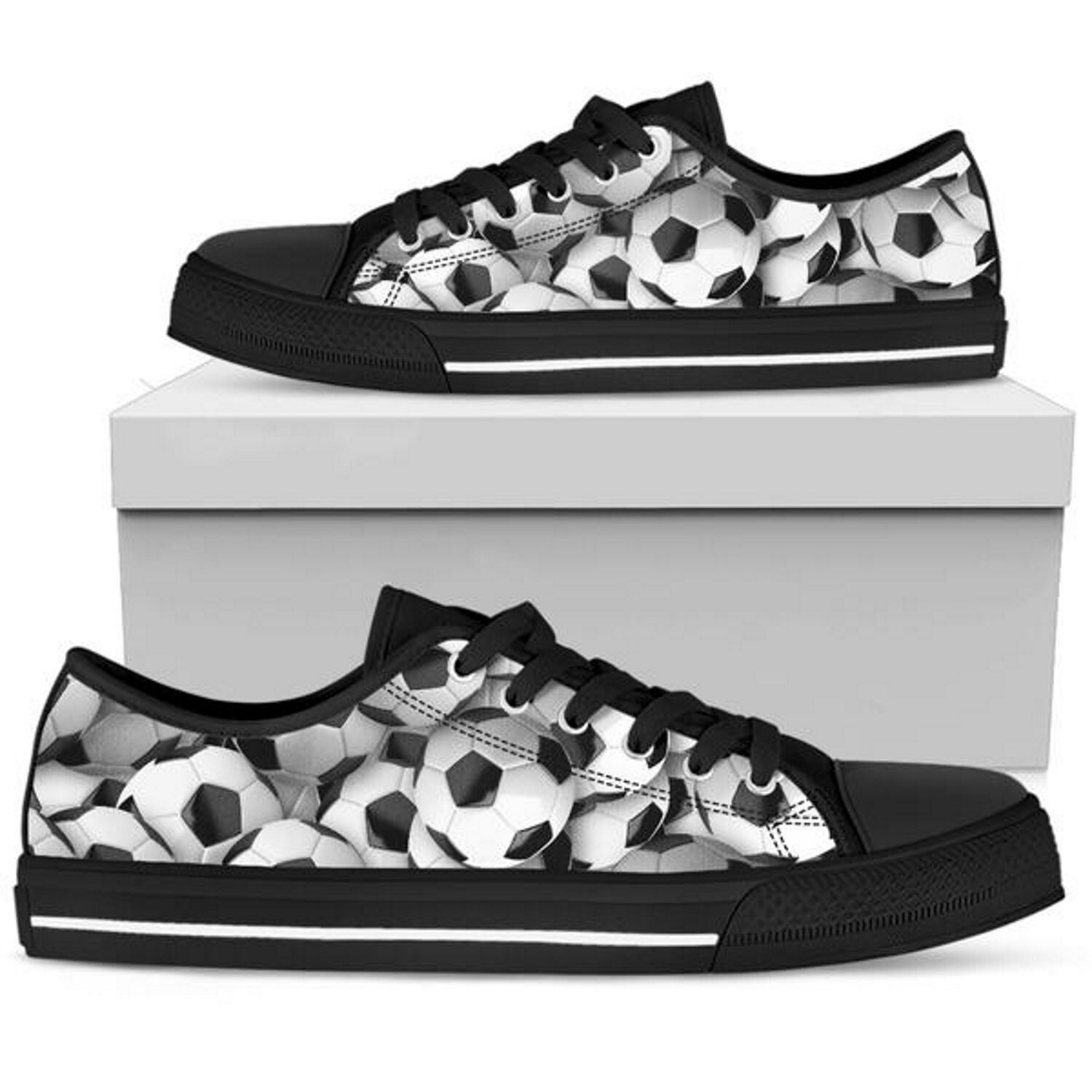 Low-top Soccer Mens Fashion Custom Black Laces Sports Fan - Etsy