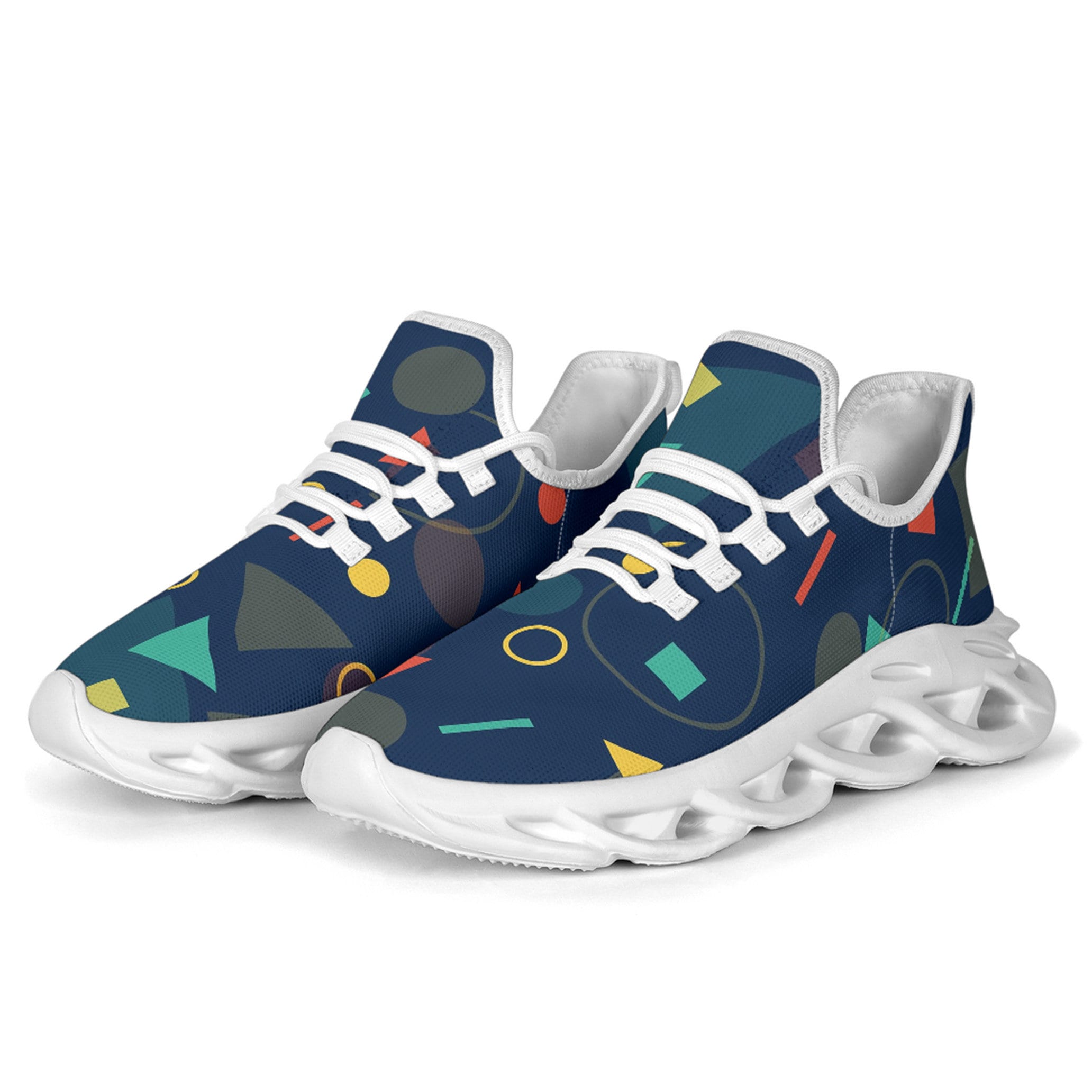 Circles Triangles Squares M sole Sneakers Unisex Adult Shoes Birthday Gifts for Her Casual Shoes Etsy