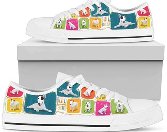 Bull Terrier Sneakers: Custom Dog Lover Women's Casual Shoes
