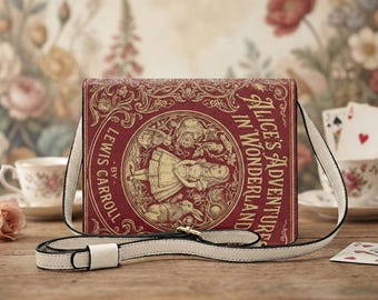Alice in Wonderland Book Purse – Vintage Literary Crossbody Bag