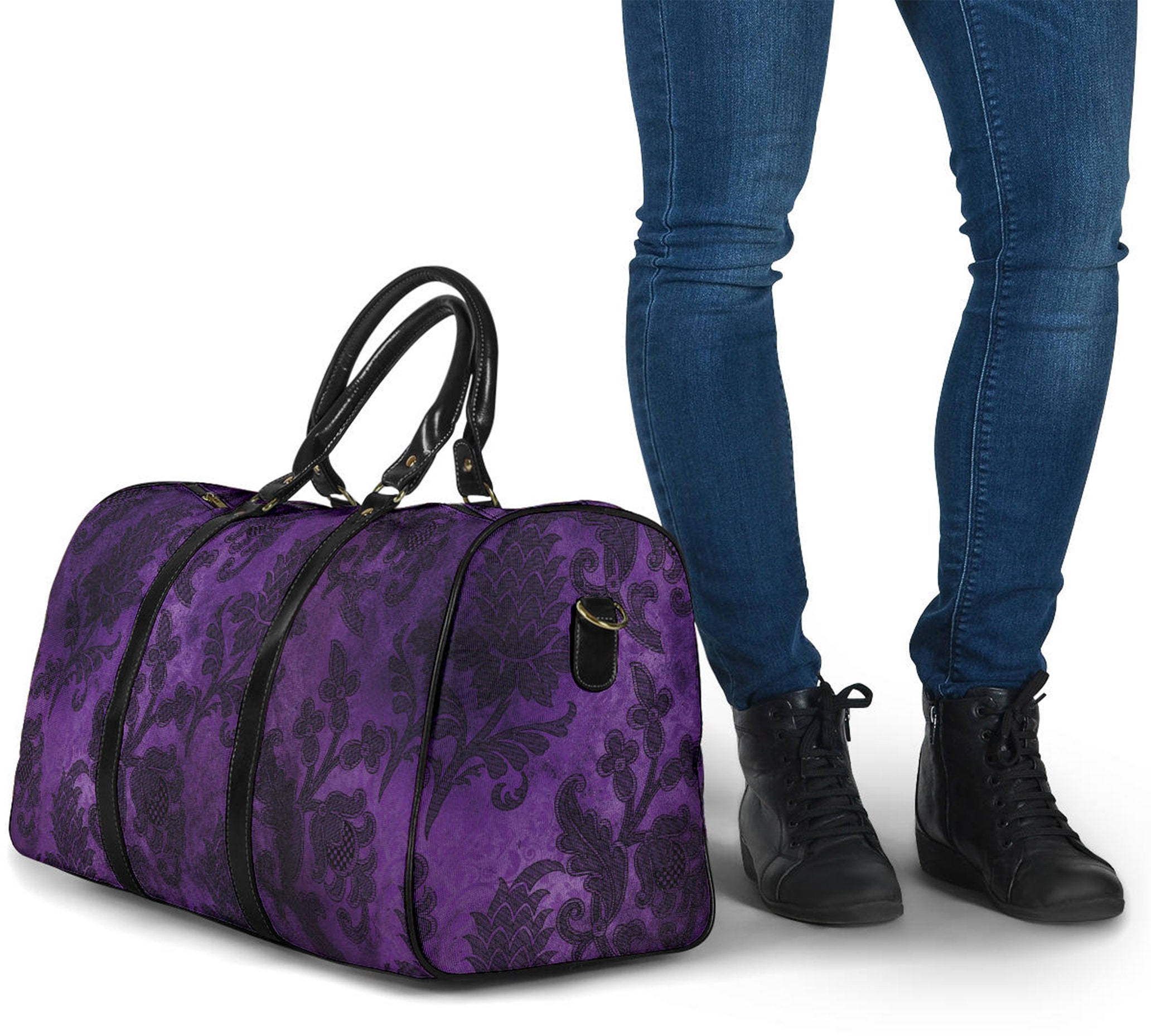 Purple Gothic Weekender Bag: Occult Witchy Travel Duffle - Etsy