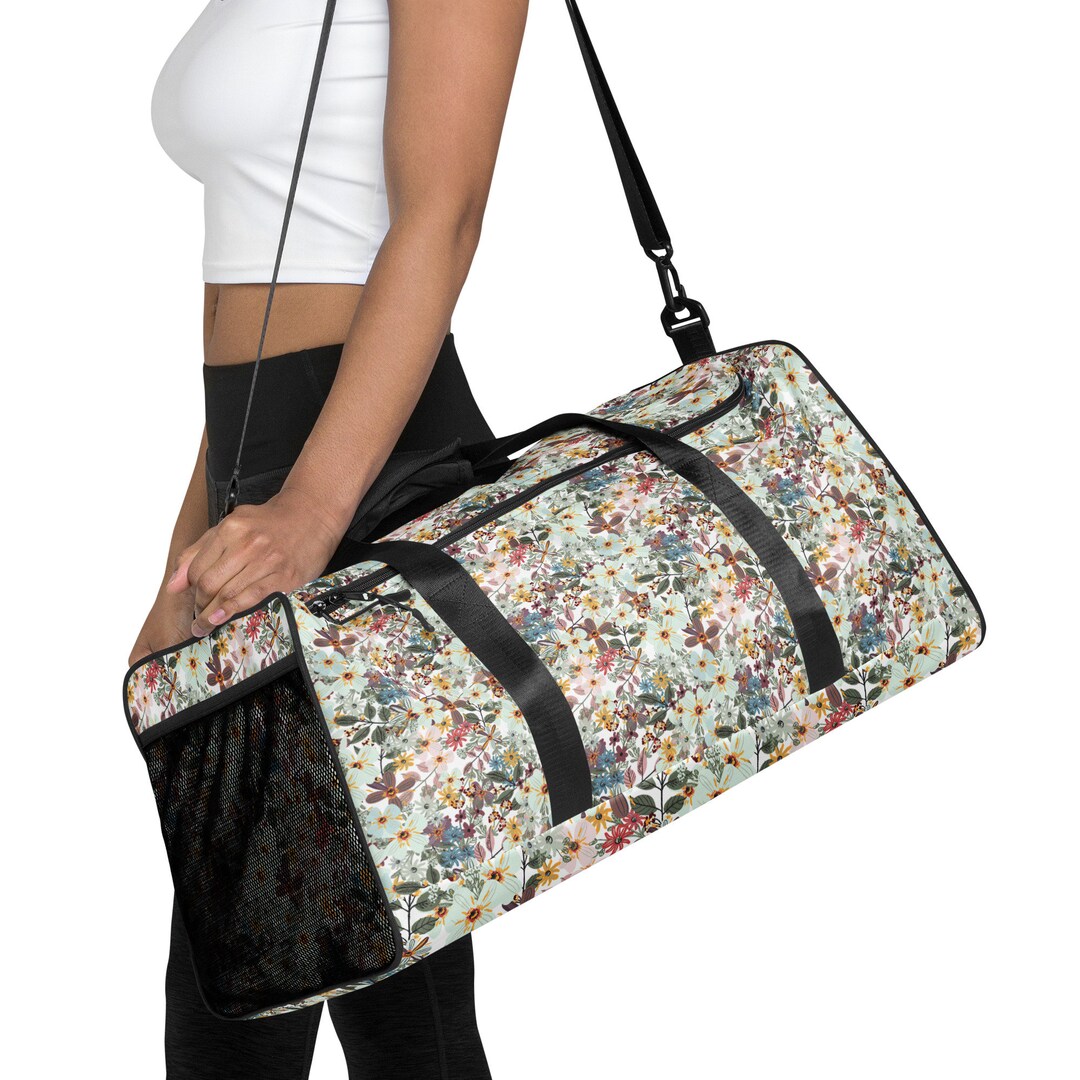 Beautiful Floral Duffle Bag, Girlfriend Gifts for Her Weekender Bag