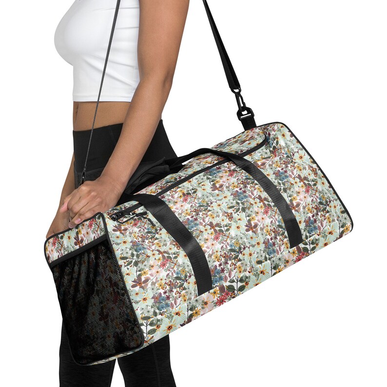Beautiful Floral Duffle Bag Girlfriend Gifts for Her Etsy