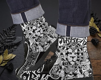 Botas de combate de cuero vegano hechas a mano: Artículo de On Guard Design
