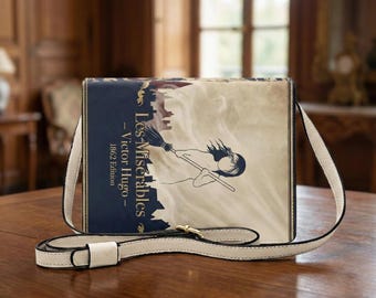 Les Miserables — Victor Hugo 1862 Book-Shaped Crossbody Bag, Literary Book Purse, Classic Reader Gift