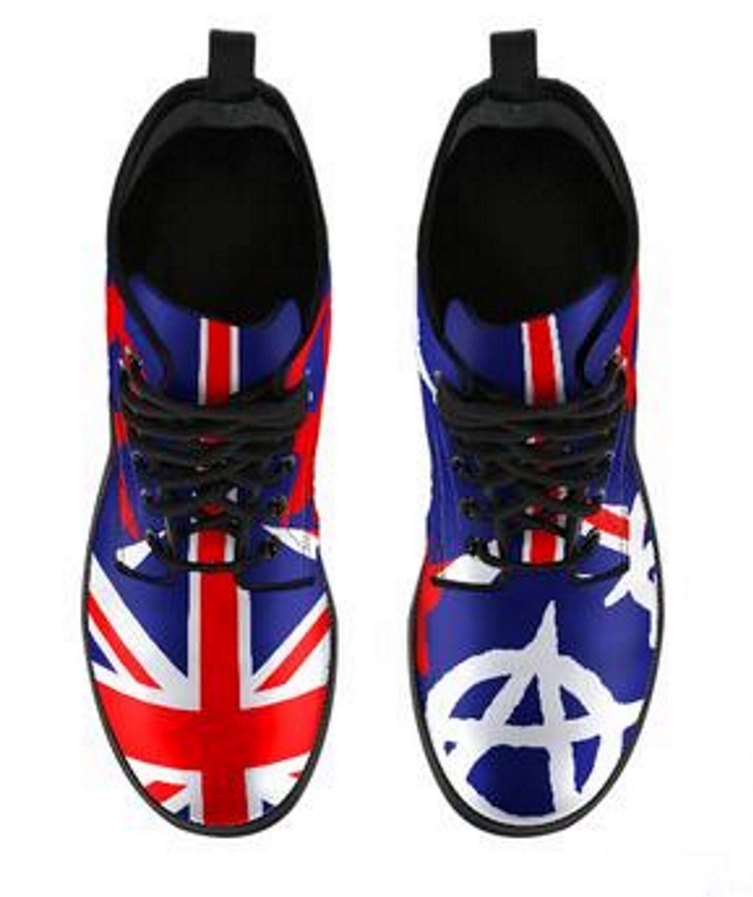 Union Jack Boots British Flag Symbol Fashion Vegan Leather Etsy
