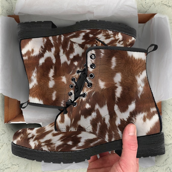 Conception de peau de vache bottes en cuir v g talien en peau de
