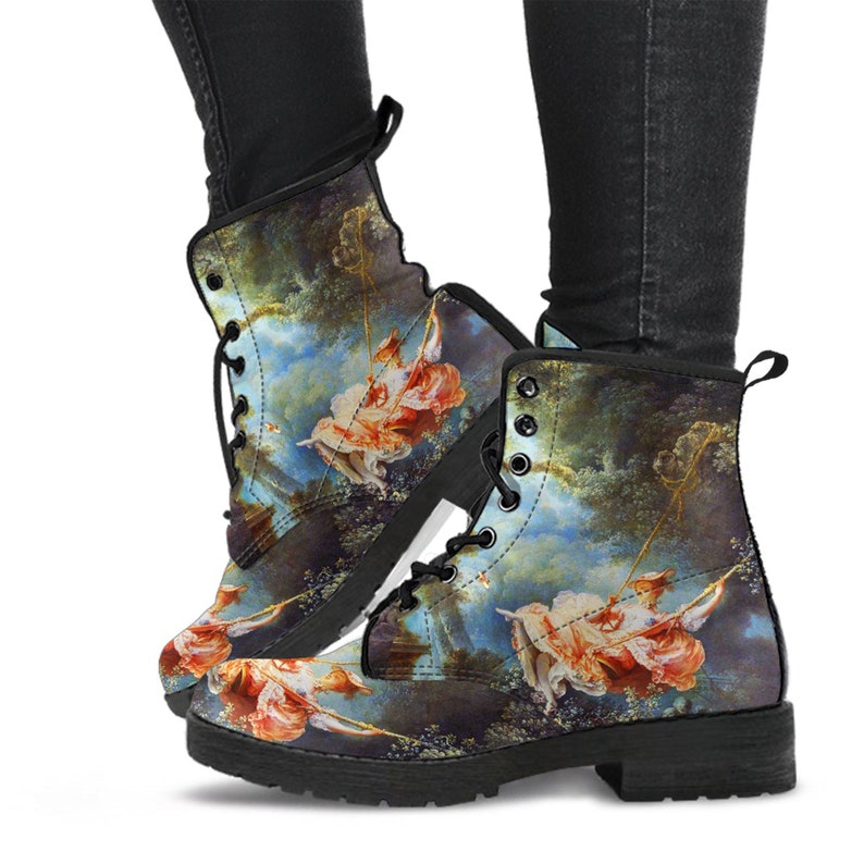 Front angle view highlighting lace-up system and how design wraps around boot exterior