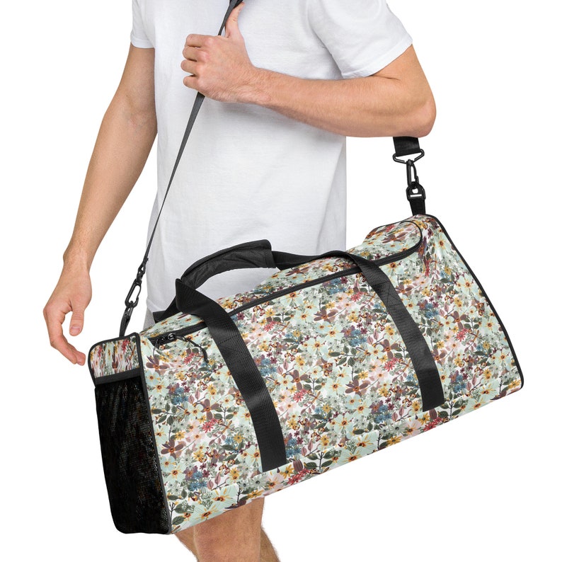 Beautiful Floral Duffle Bag Girlfriend Gifts for Her Etsy