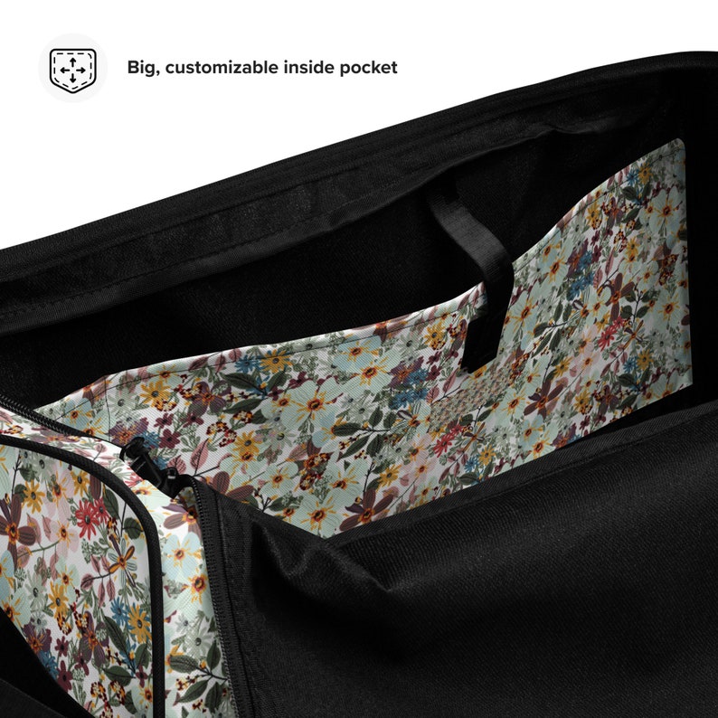 Beautiful Floral Duffle Bag Girlfriend Gifts for Her Etsy