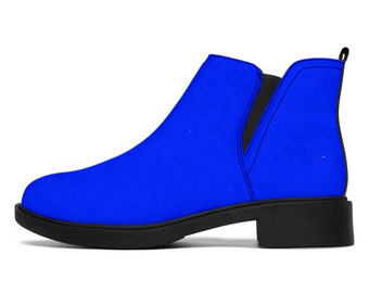 Royal Blue Fashion Boots, Mother's Day Gifts for Her Ankle Boots Casual Shoes Made to Order