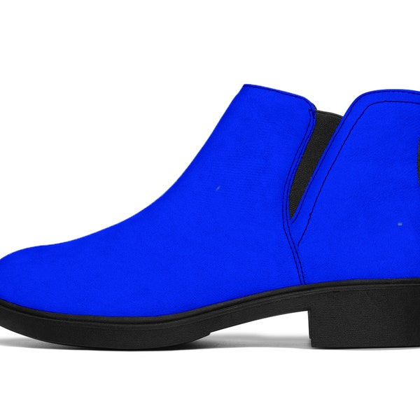 Royal Blue Fashion Boots, Mother's Day Gifts for Her Ankle Boots Casual Shoes Made to Order