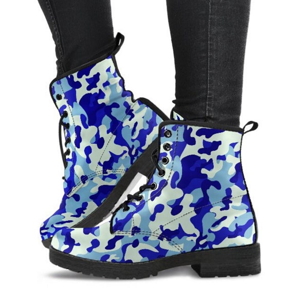 Blue camo boots sales