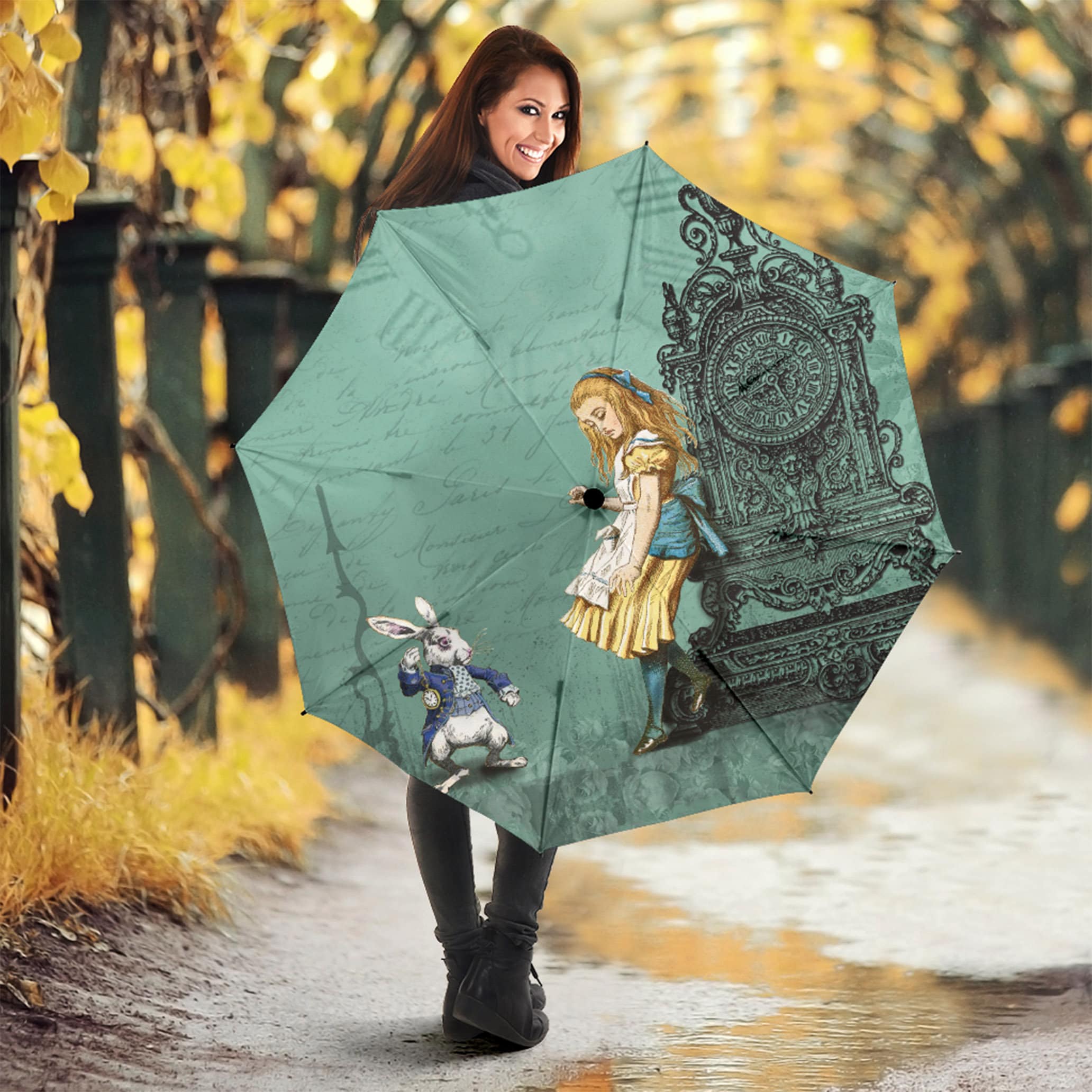Alice in Wonderland Print Umbrella, Alice Gifts for Girl