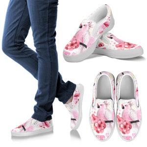 Woman&#39;s Flamingo Custom Slip Ons, Animal Lover Gifts for Her Comfortable Cute Shoes