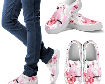 Flamingo Slip-On Shoes: Women's Custom Canvas Sneakers