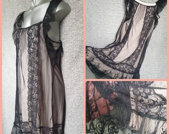 oasis lace and fringe dress