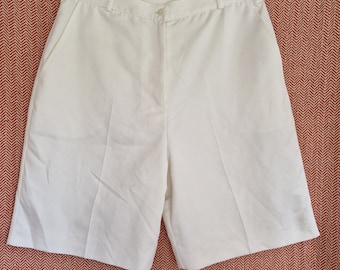 Vintage womens 90s white golf shorts by David Brooks