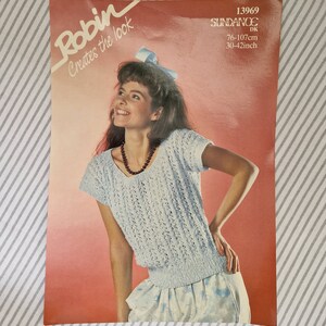 80s knitting pattern Sundance No 13969, double knitting, hand knitting paper pattern
