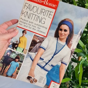 Vintage knitting pattern, 70s knitting, magazine, Woman and Home, 1970s, crafts,