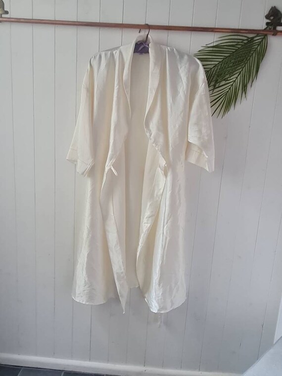 lady olga dressing gown Buy Ivory Robe, Knee Length With Self Tie Belt and Rolled Lapel, Vintage Boudoir Robe Online in India Bright Tie-Dye Warming PIW