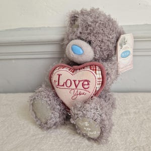Me to You Tatty Teddybär, 6 "süßer sammelbarer Bär, blauer Nasenbär, mty, love you ... mit Herzbär mit originalen Tags