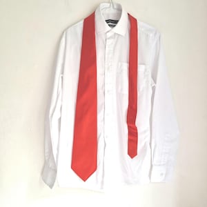 Vintage red silk tie, formal, wedding, mens tie, vintage tie, gift for him