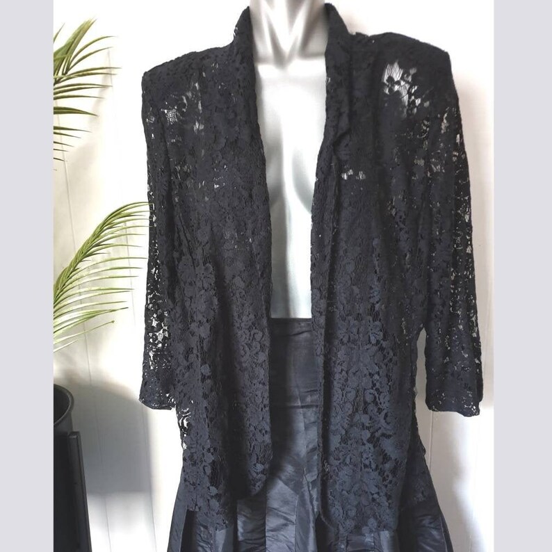 black lace evening jacket