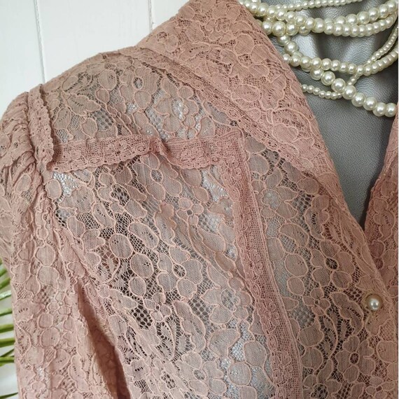 Vintage lace blouse, 40s blouse, lace blouse, fit… - image 2