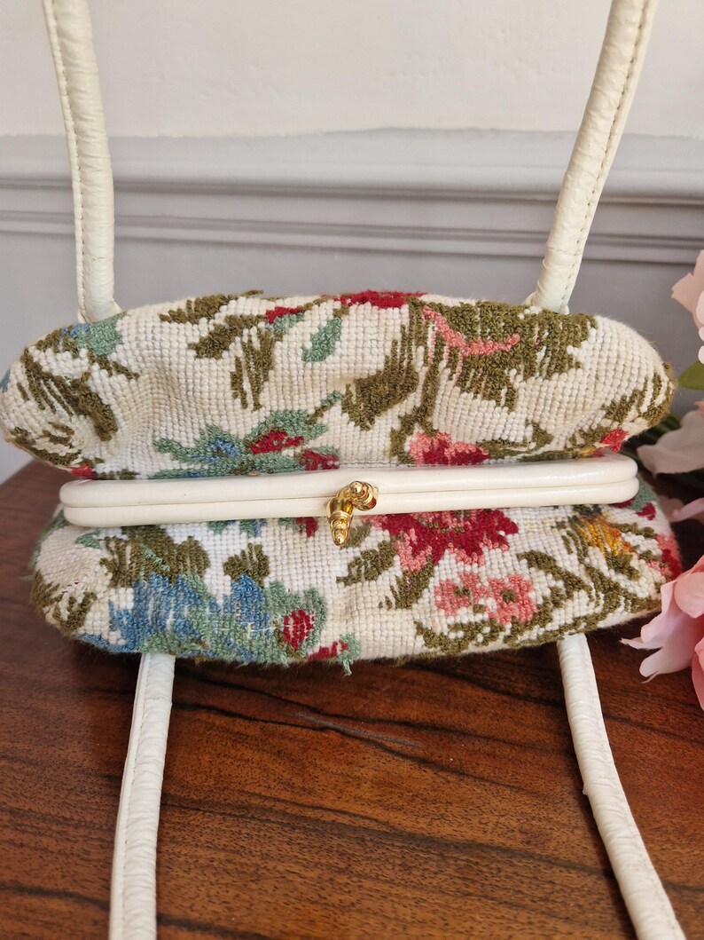 Vintage 60s Tapestry Bag Purse by Maid Marion, Made in England by