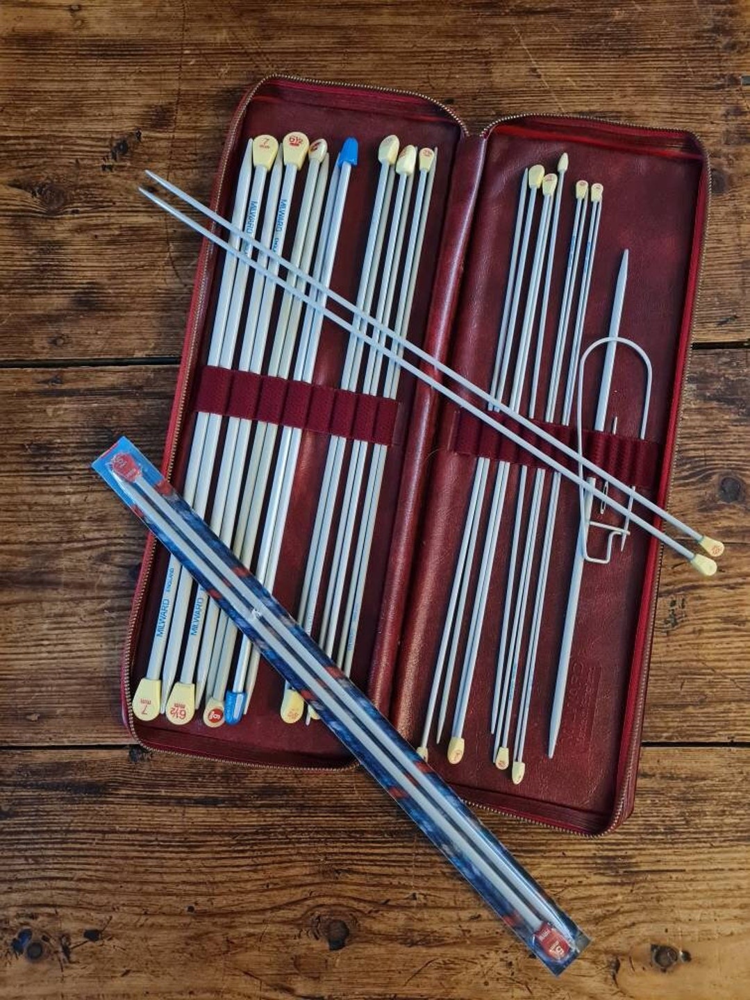 Milward Knitting Needle Case With Knitting Needles Vintage Etsy