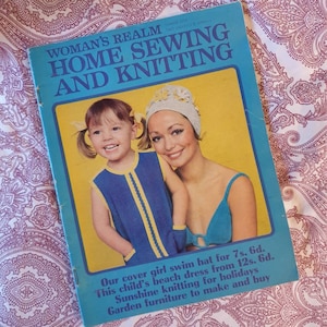 Vintage magazine, 70s magazine, Womans Realm, Home Sewing and Knitting magazine, Summer 1970, vintage mag, vintage fashion, patterns ideas