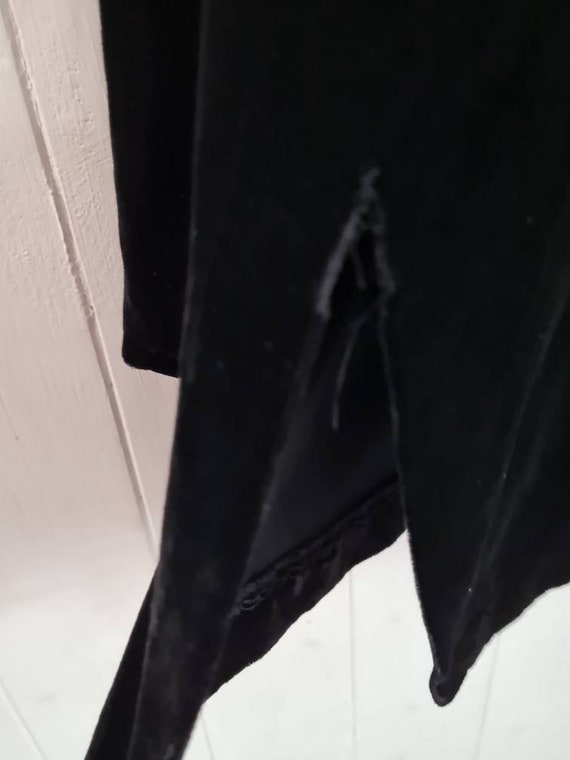 Vintage Laura Ashley black silk velour tunic top,… - image 5