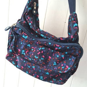 Vintage Tasche, Bubble-Design, leichte Koss-Nylon-Tasche, mehrere Fächer, Reißverschlusstaschen, vielseitige Tasche