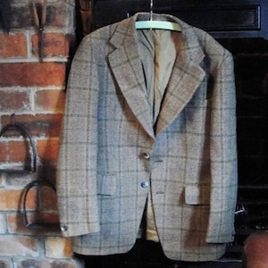 Mens vintage jacket, pure wool, Maitland, tweed jacket, blazer,  50s,  60s, country gent, squire, checked jacket