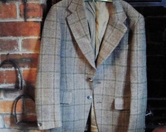 Mens vintage jacket, pure wool, Maitland, tweed jacket, blazer,  50s,  60s, country gent, squire, checked jacket