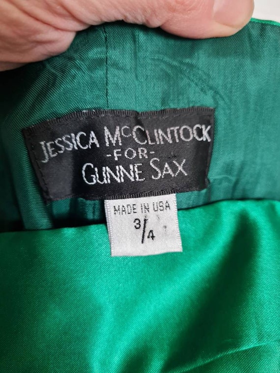 Vintage corset dress, Jessica McClintock, Gunne S… - image 8