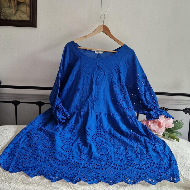 Cobalt Paisley Dress