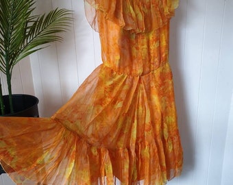 Vintage 50s silk dress, genuine vintage 1950's, highschool prom dress, in silk, rare find, wedding, christening, races