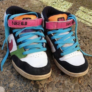 Vintage Nike bright hightop trainer sneakers skater size 7 - Etsy