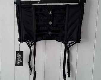 Marlies Dekkers cage suspender belt in black, undressed collection, deadstock unworn, gift for her