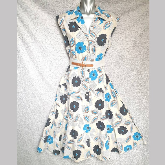 Vintage dress, fit and flate, 1980s BHS tea dress