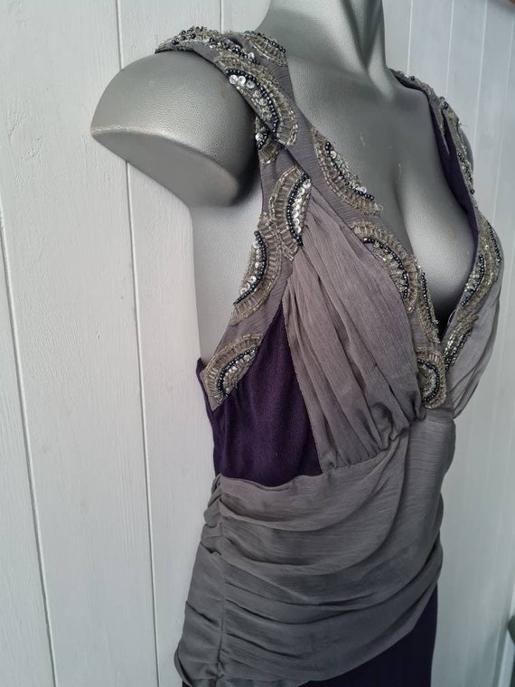 Vintage Maxi Dress, 90s Beaded Maxi Dress, Purple, Grey, Sash, Art Deco, Oli Fusio, Jasper Garvida - Etsy Vintage Maxi Dress, 90s Beaded Maxi Dress, Purple, Grey, Sash, Art Deco, Oli Fusio, Jasper Garvida - Etsy