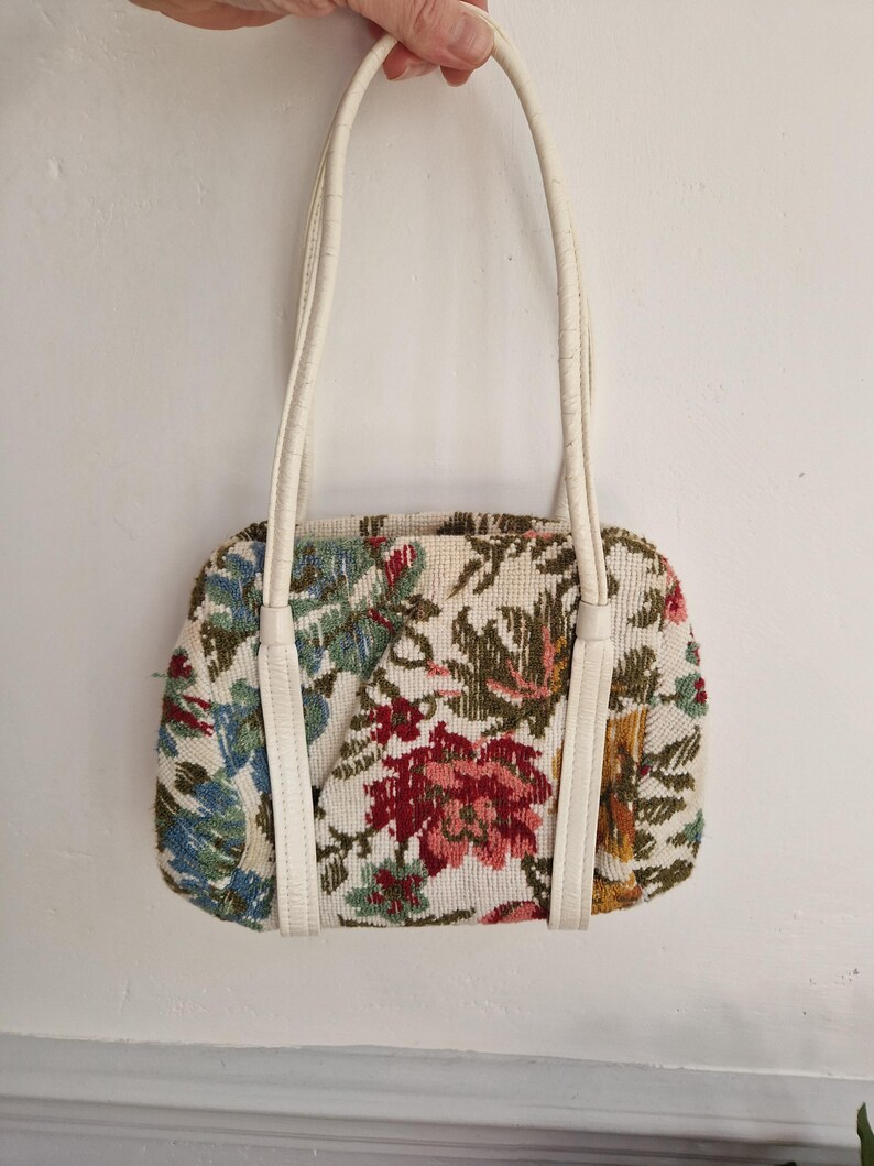 Vintage 60s Tapestry Bag Purse by Maid Marion, Made in England by