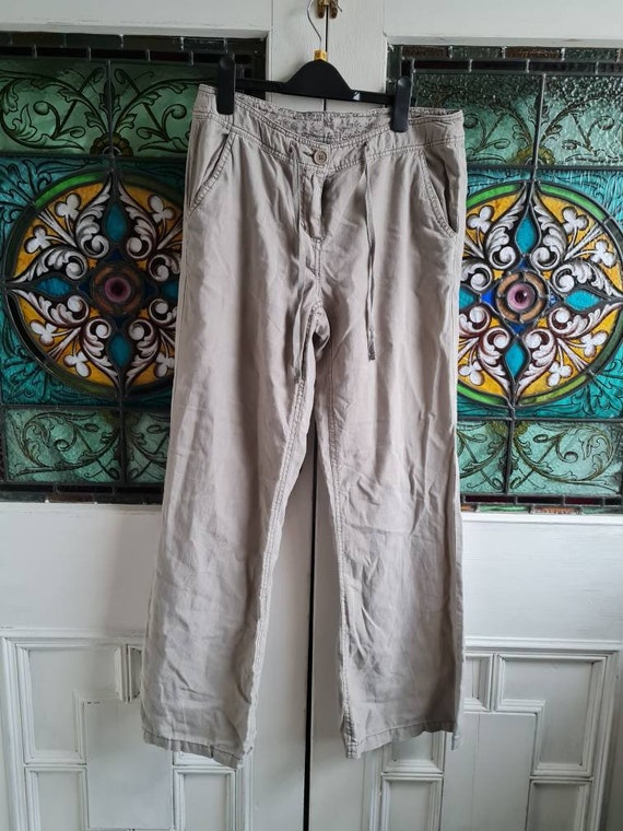 Vintage Trousers Linen Cargo Trousers 
