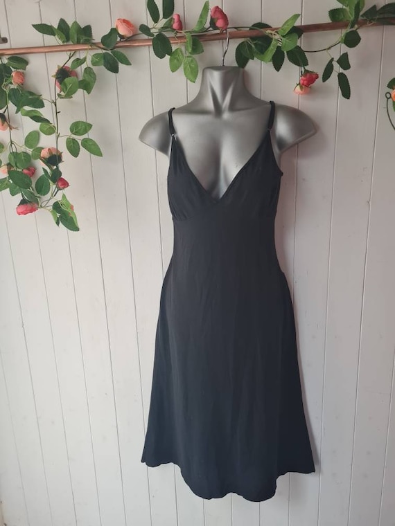 Vestido 90s Morgan brillante vestido negro - Etsy