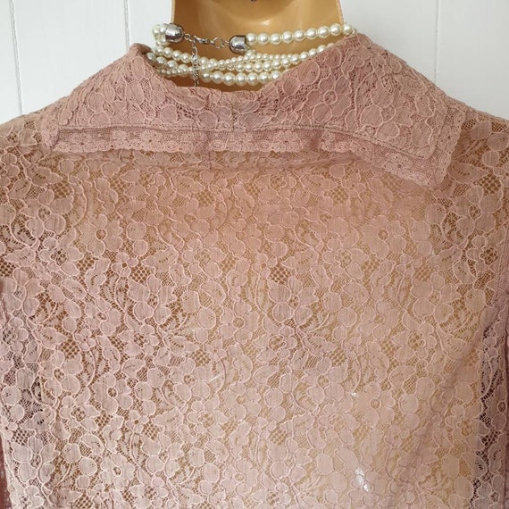 Vintage lace blouse, 40s blouse, lace blouse, fit… - image 8