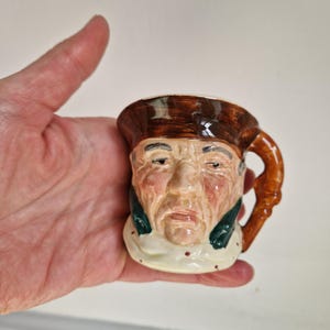 The Highway Man miniature decorative Toby jug, Lancaster Sandland Character Ware, 50s mid century, hand painted, Hanley England, collectable