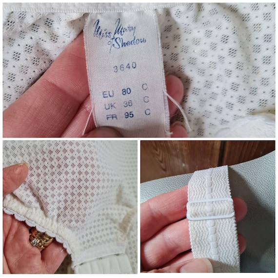Vintage White 1960s Shaper Girdle, Miss Mary of Sweden, 60s